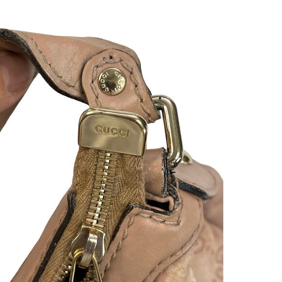 Gucci Sukey Guccissima Leather Hobo Bag Blush Pink 232955 Authentic Italy - Picture 3 of 16